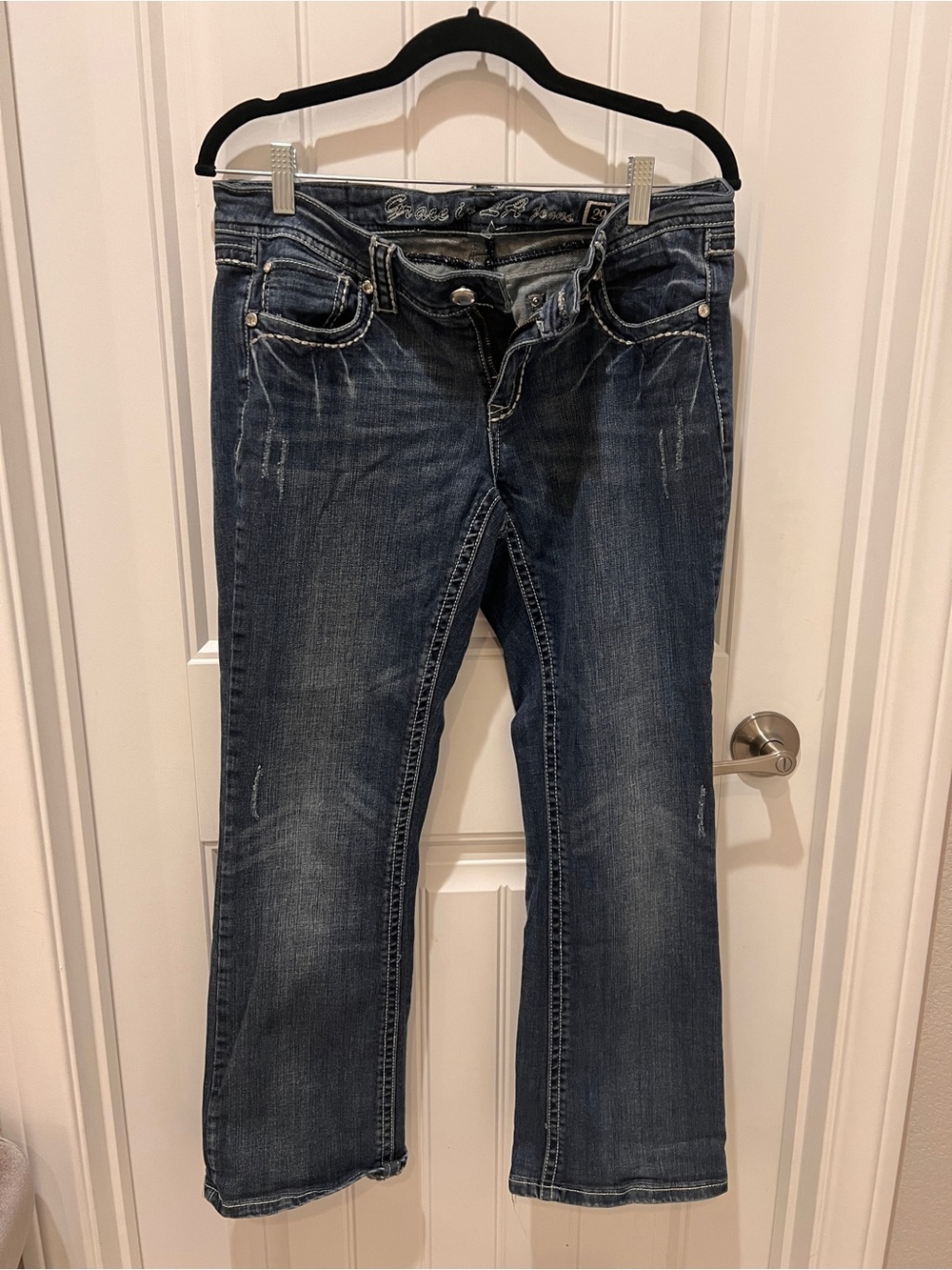 Grace in LA Dark Blue Boot Cut Women’s Jeans
